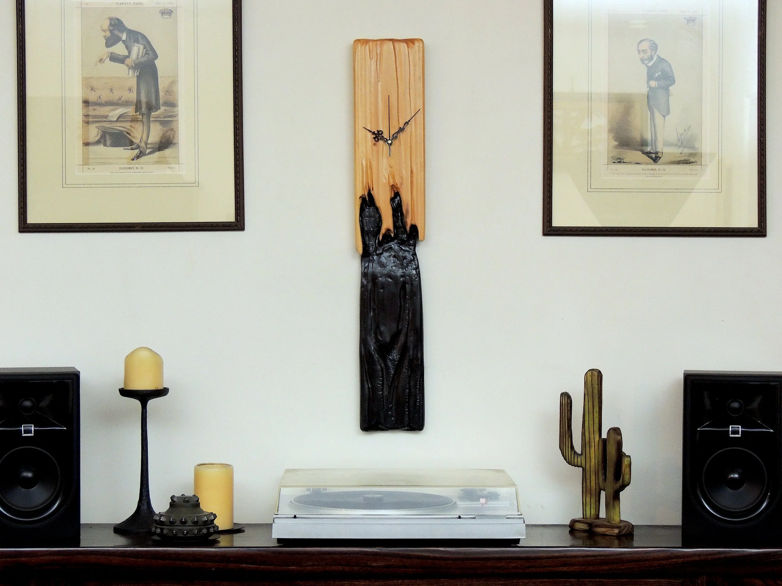 Textured Wood Clock Art - Stanley 0001 — Korzen Designs